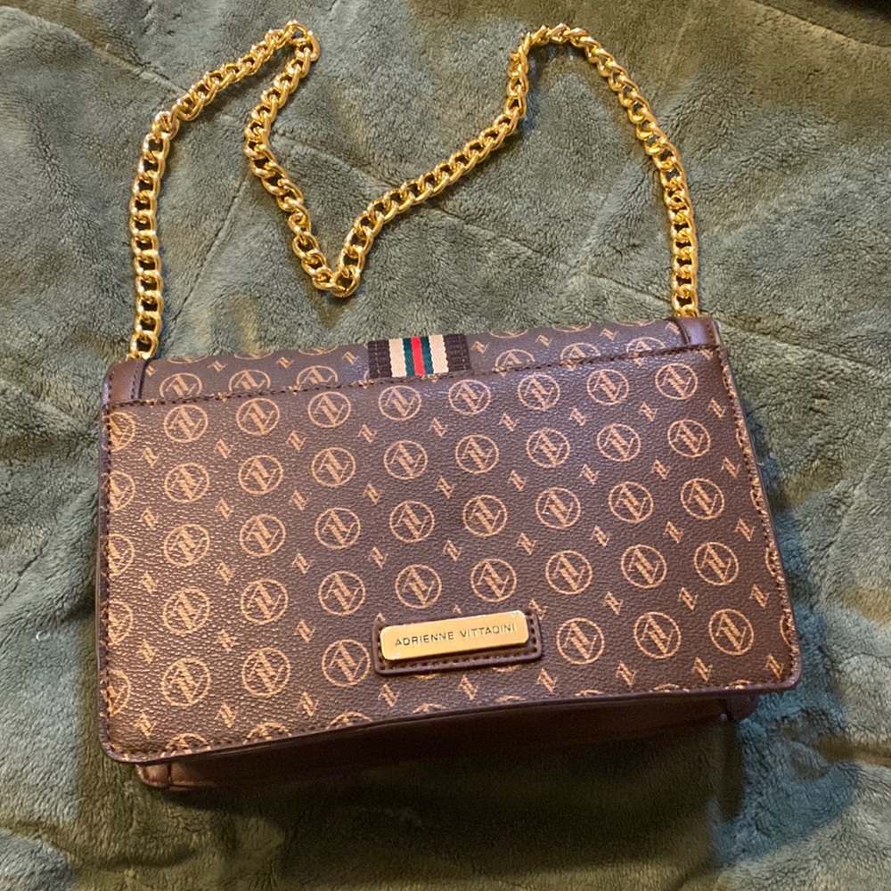 NWOT- Adrienne Vittadini Satchel Brown Purse